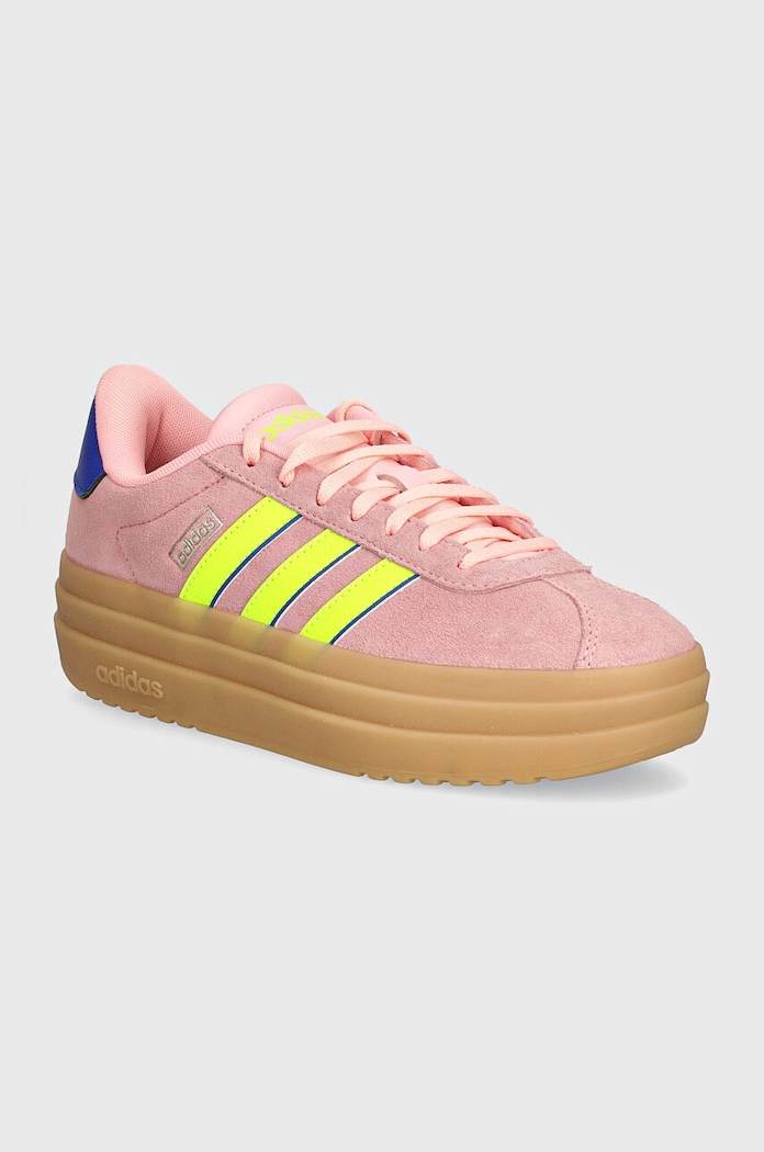 Sneakers adidas Vl Court απομίμηση λείου δέρματος ροζ IH8089