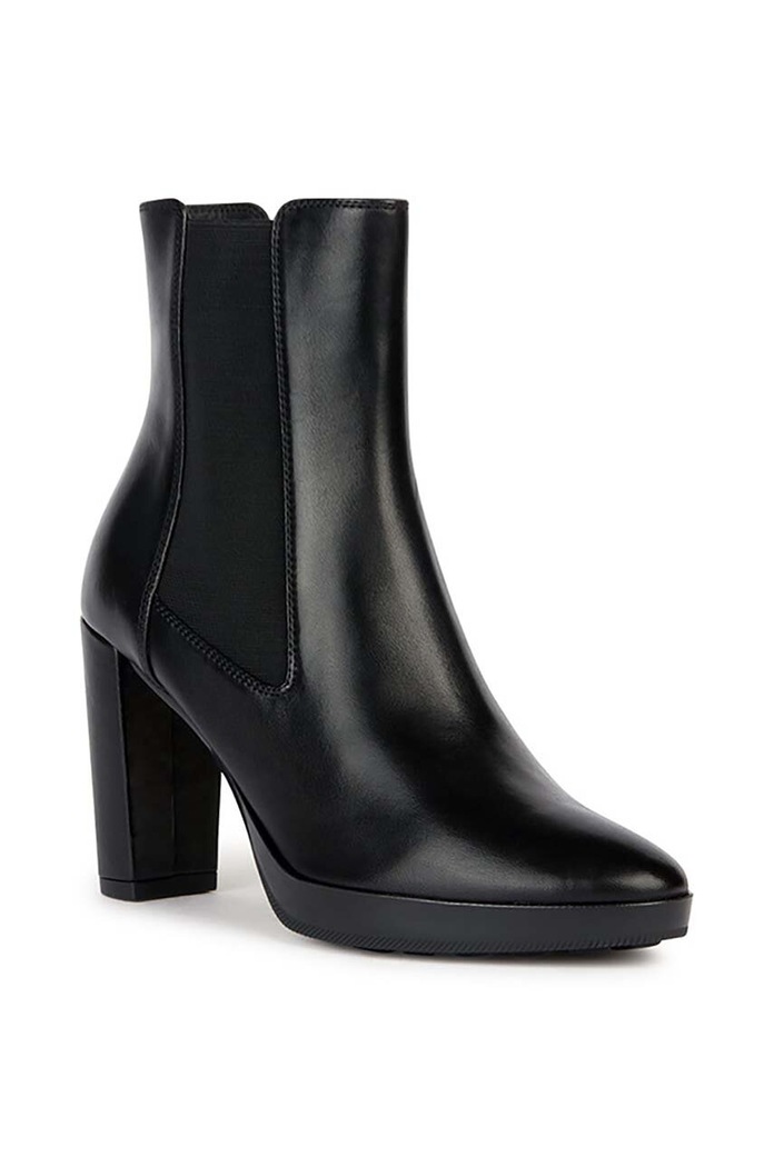 Δερμάτινες μπότες Geox D WALK PLEASURE 85 D35TFC.00043.C9999 μαύρο AW24