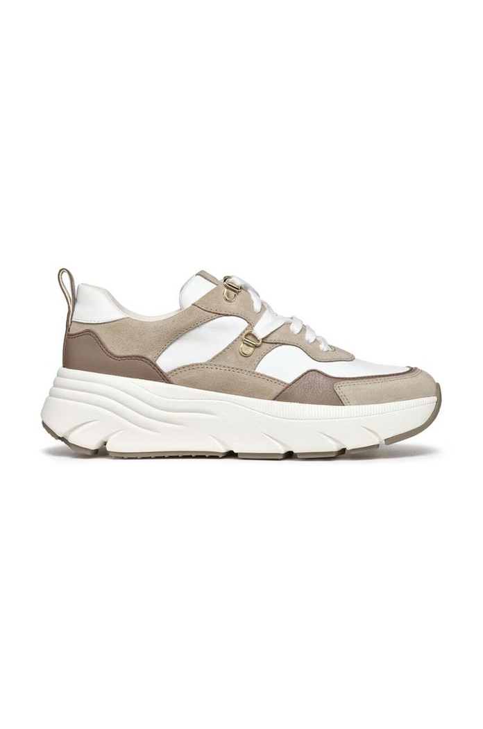 Geox sneakers in pelle D DIAMANTA flat beige D36UFE.08522.C0118