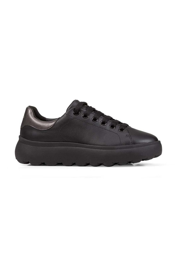 Tenisky Geox D SPHERICA EC4.1 usňová koža čierna D45TCD.085NF.C9B1G