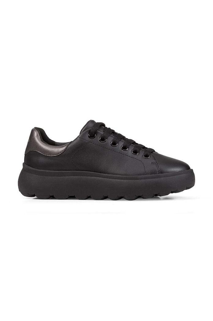 Tenisky Geox D SPHERICA EC4.1 usňová koža čierna D45TCD.085NF.C9B1G