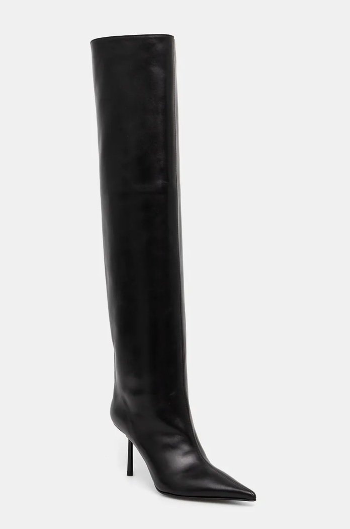 Le Silla kozaki skórzane Stivale Bella 4276C080BXPPGLO001 czarny AW24