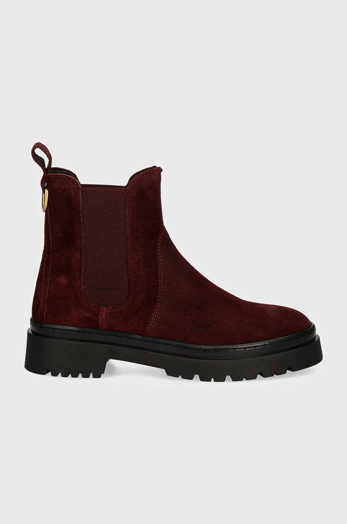Gant stivaletti chelsea in camoscio Aligrey 29553763.G553 granata AW24