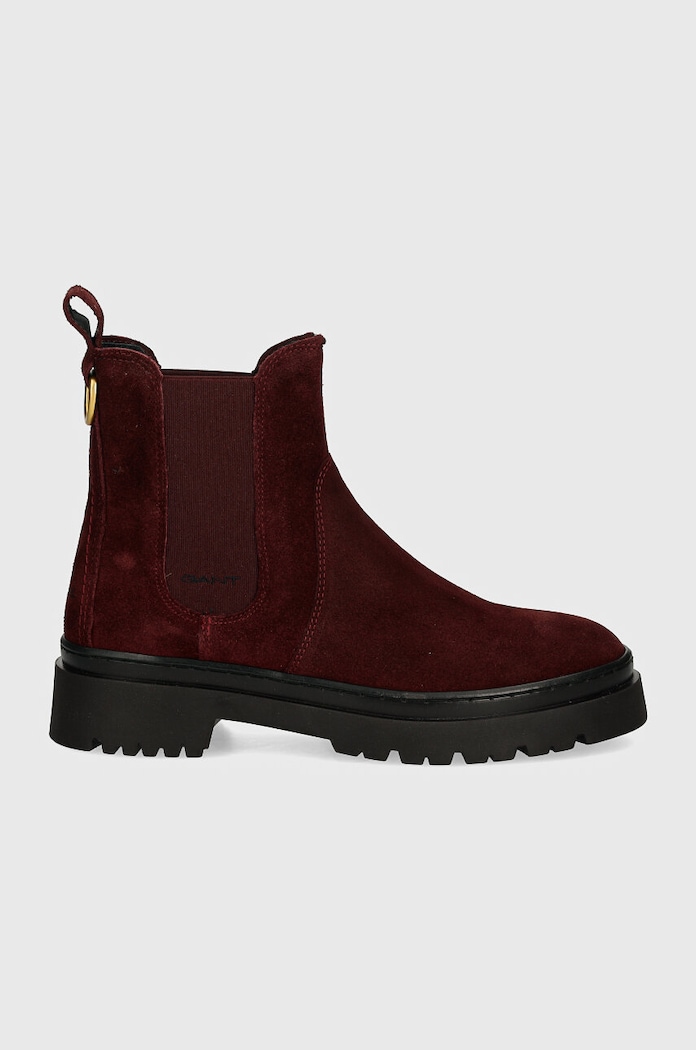 Gant stivaletti chelsea in camoscio Aligrey 29553763.G553 granata AW24