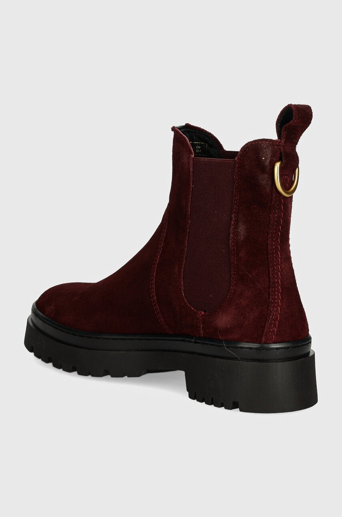 Scarpe Gant stivaletti chelsea in camoscio Aligrey 29553763.G553 granata
