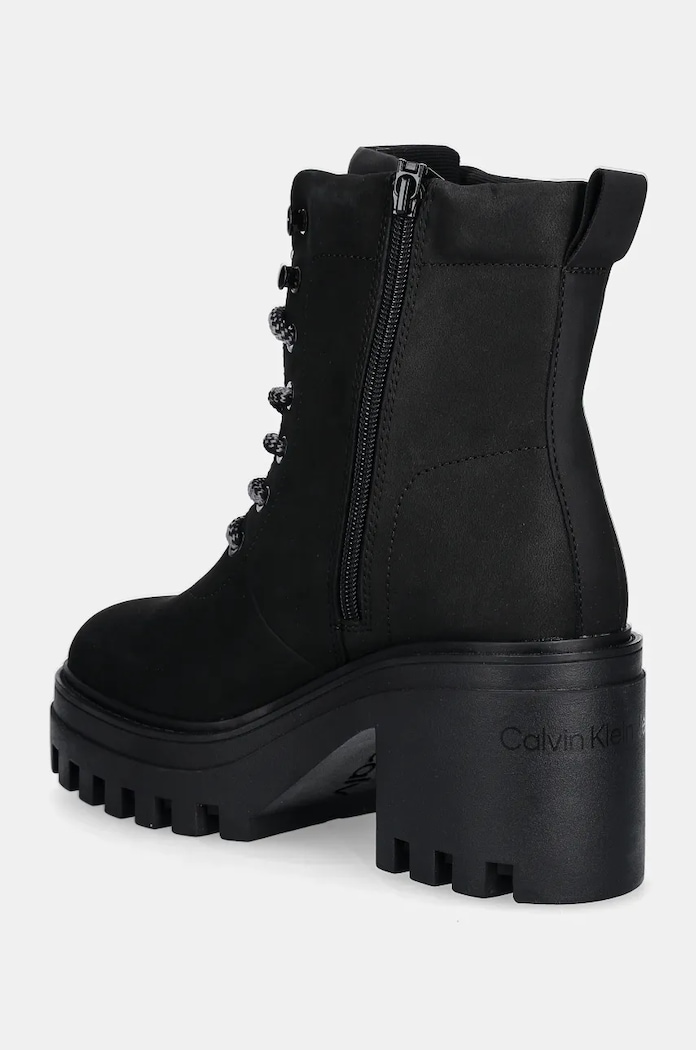 Παπούτσια Μποτάκια Calvin Klein Jeans CHUNKY HEELED ZIP BOOT LTH YW0YW01548 μαύρο