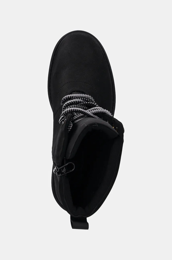 Μποτάκια Calvin Klein Jeans CHUNKY HEELED ZIP BOOT LTH μαύρο YW0YW01548