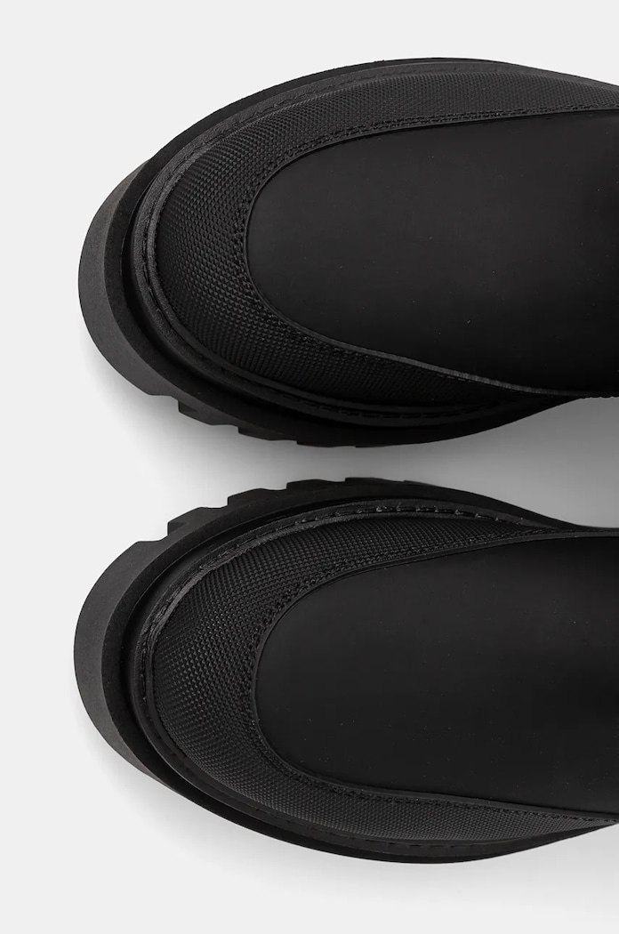 Gumijasti škornji Calvin Klein Jeans FLATFORM RAINBOOT HIGH MG R YW0YW01559 črna
