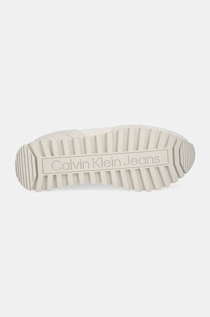 Tenisice od brušene kože Calvin Klein Jeans RUNNER LACEUP ML SUEDE YW0YW01574 bež