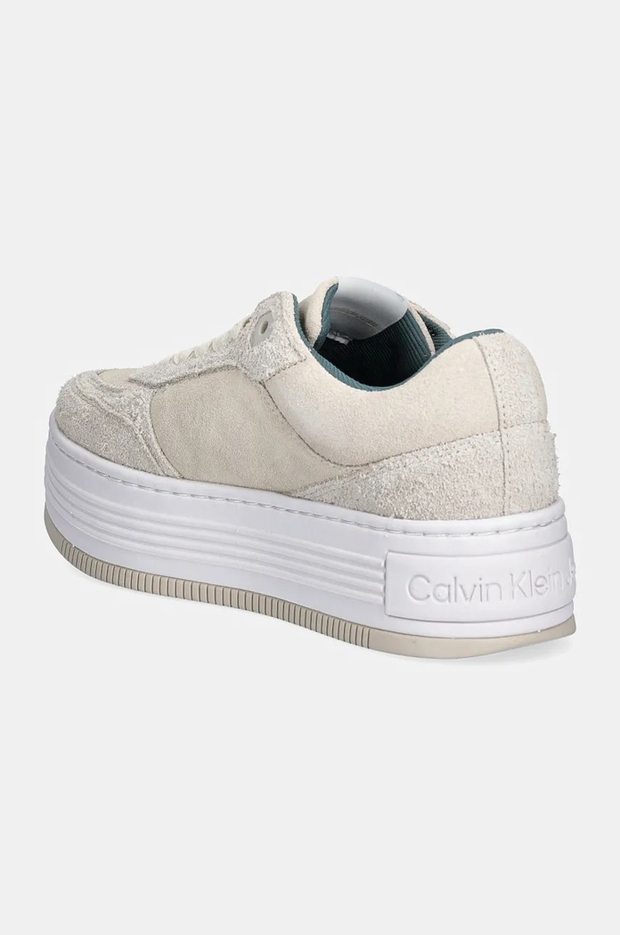 Obuća Tenisice od brušene kože Calvin Klein Jeans BOLD PLATF LACEUP LOW MG SUEDE YW0YW01575 bež