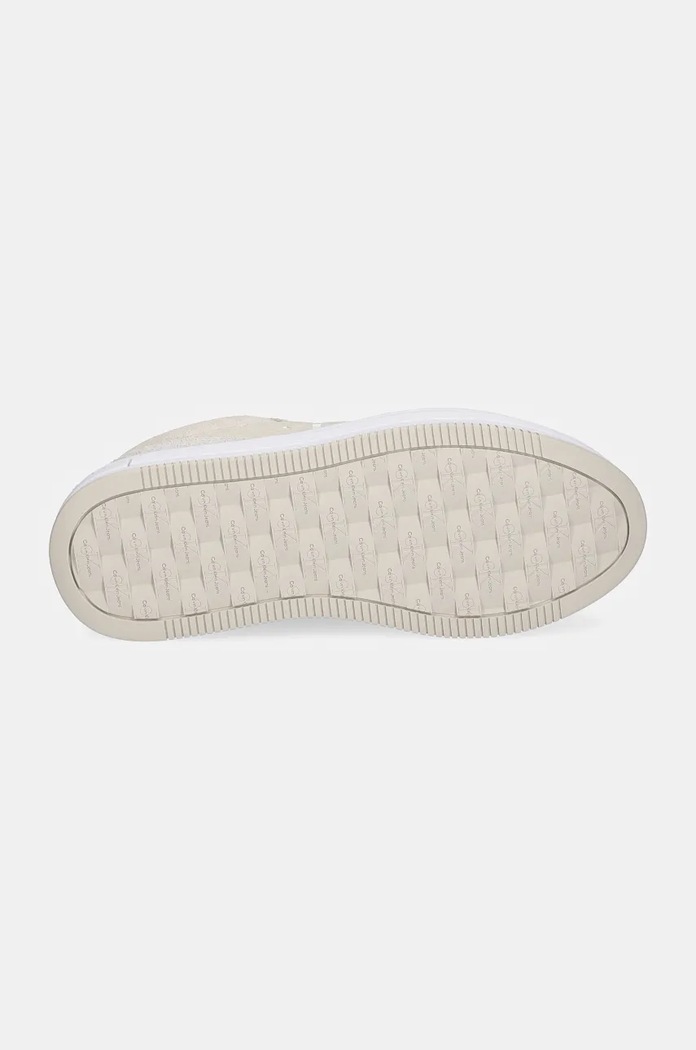 Tenisice od brušene kože Calvin Klein Jeans BOLD PLATF LACEUP LOW MG SUEDE YW0YW01575 bež