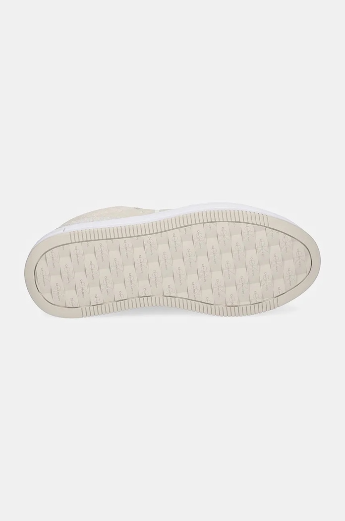 Tenisice od brušene kože Calvin Klein Jeans BOLD PLATF LACEUP LOW MG SUEDE YW0YW01575 bež