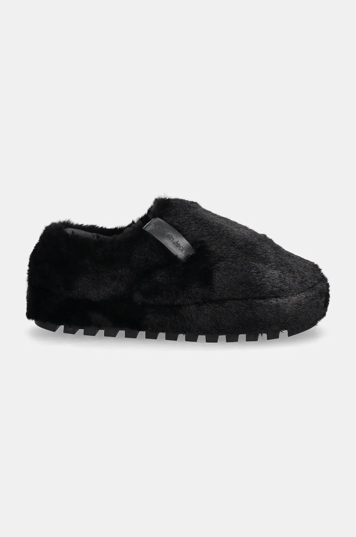Calvin Klein Jeans Kapcie HOME ANKE SLIPPER WN FUR YW0YW01596 czarny AW26