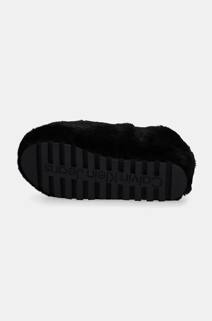 Kapcie HOME ANKE SLIPPER WN FUR Calvin Klein Jeans czarny YW0YW01596