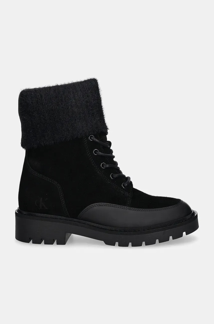 Боти Calvin Klein Jeans COMBAT MID LACE UP BOOT WL YW0YW01599 черен NC24