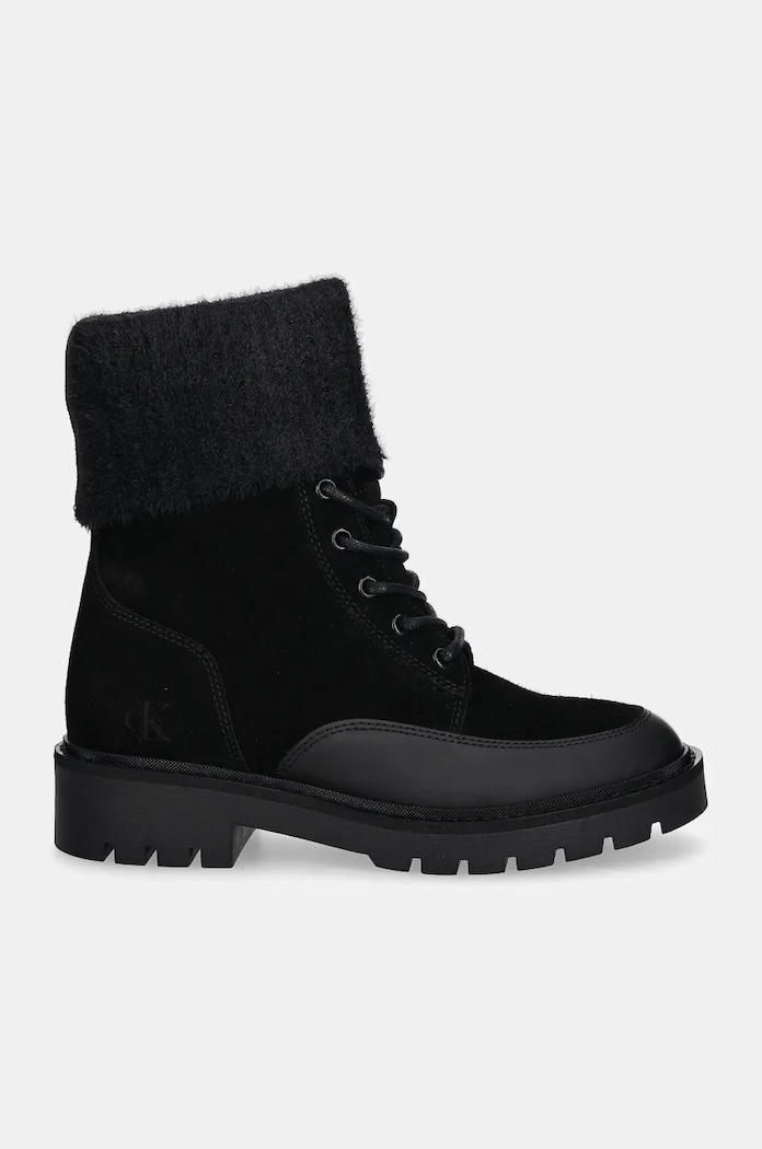 Боти Calvin Klein Jeans COMBAT MID LACE UP BOOT WL YW0YW01599 черен NC24