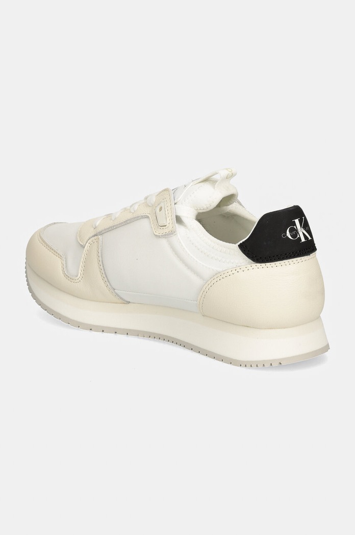 Obuwie Calvin Klein Jeans sneakersy RUNNER SOCK LACEUP ML LTH YW0YW01616 biały