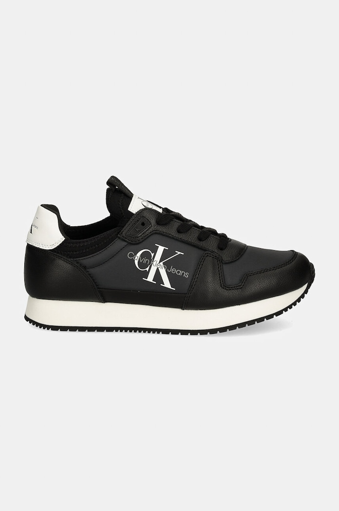 Маратонки Calvin Klein Jeans RUNNER SOCK LACEUP ML LTH YW0YW01616 черен AW24