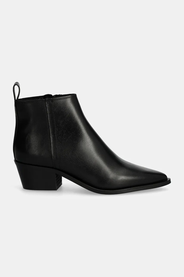 Kožené kotníkové boty Calvin Klein Jeans COWBOY BOOT MG LTH YW0YW01678 černá AW24