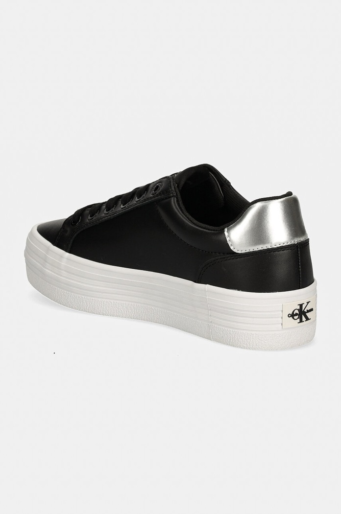 Obuwie Calvin Klein Jeans sneakersy skórzane BOLD VULC FLATF LACEUP LTH YW0YW01688 czarny