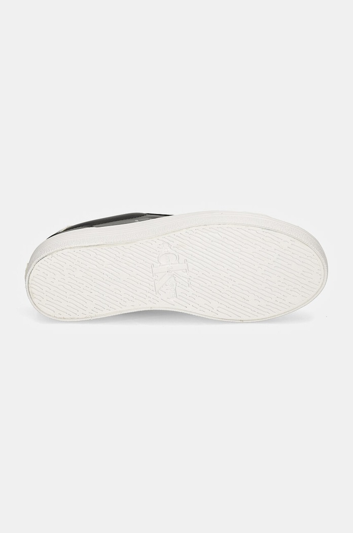Calvin Klein Jeans sneakersy skórzane BOLD VULC FLATF LACEUP LTH YW0YW01688 czarny
