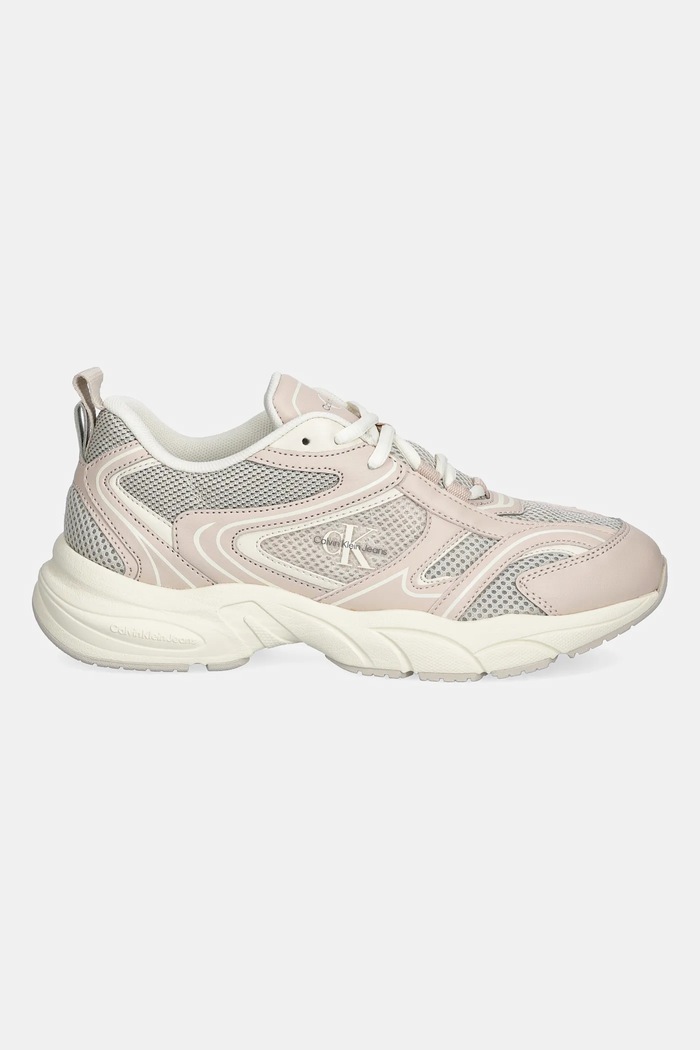Sneakers boty Calvin Klein Jeans RETRO TENNIS MESH ML YW0YW01807 béžová SS25