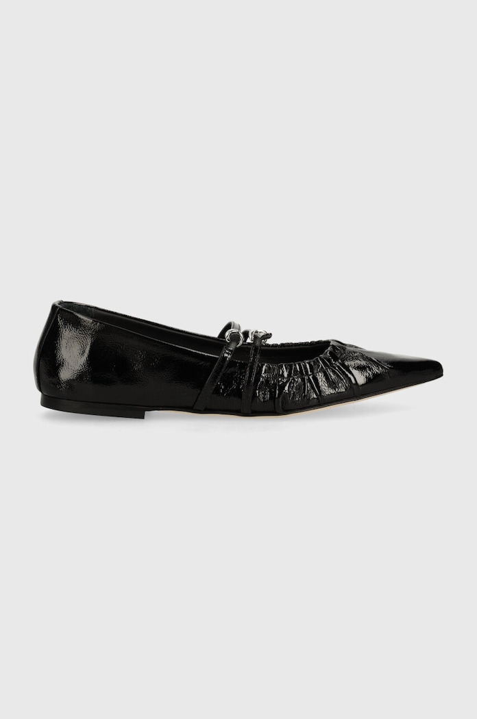 Кожени балеринки MSGM 3741MDS420.848.99 черен AW24