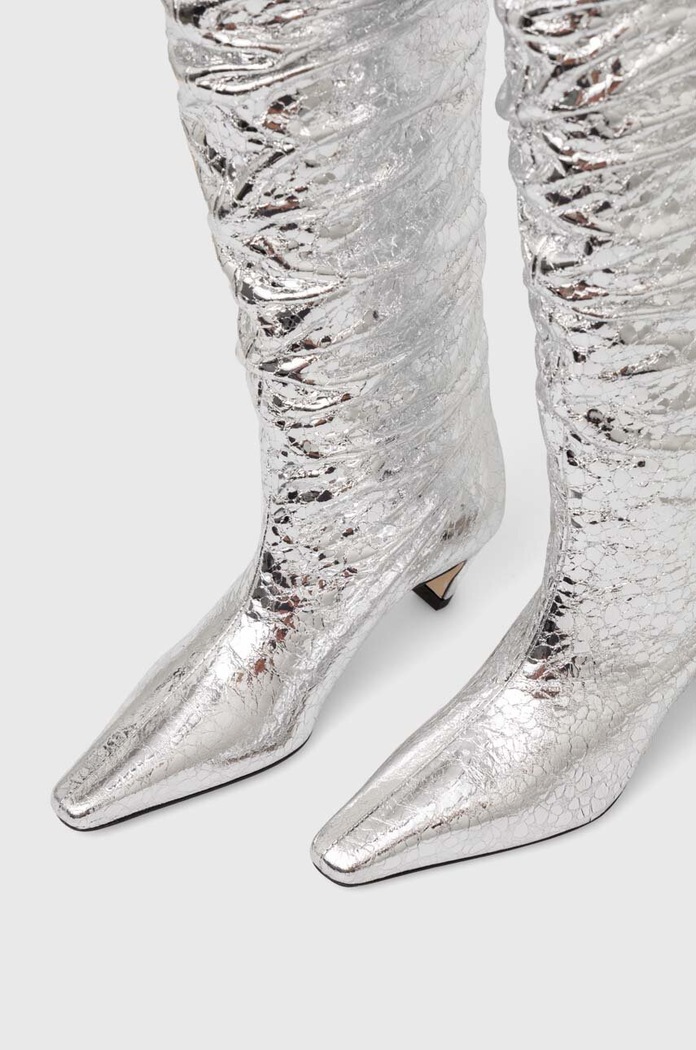 Δερμάτινες μπότες MSGM ασημί 3741MDS710.905.90