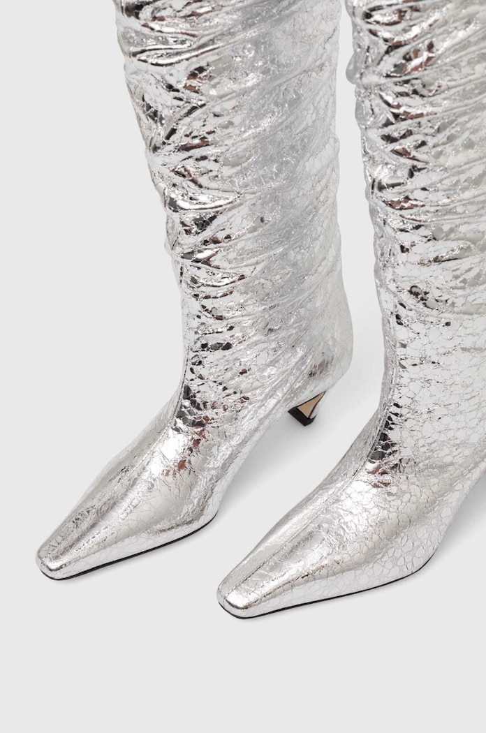 Δερμάτινες μπότες MSGM ασημί 3741MDS710.905.90