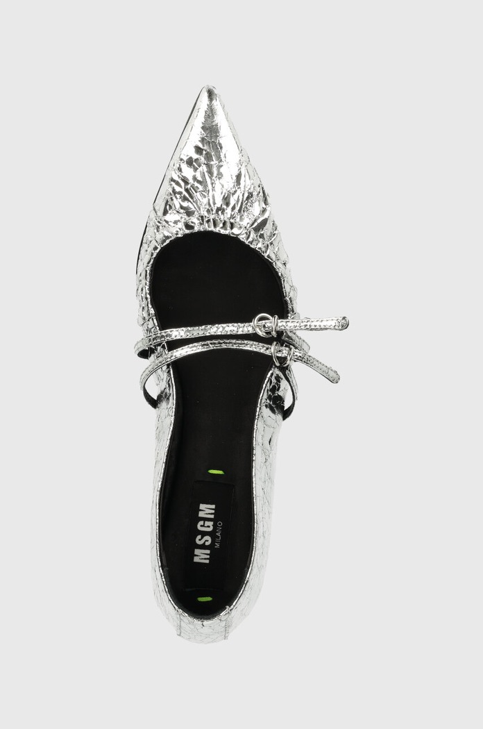 Кожени балеринки MSGM сребърен 3741MDS420.905.90
