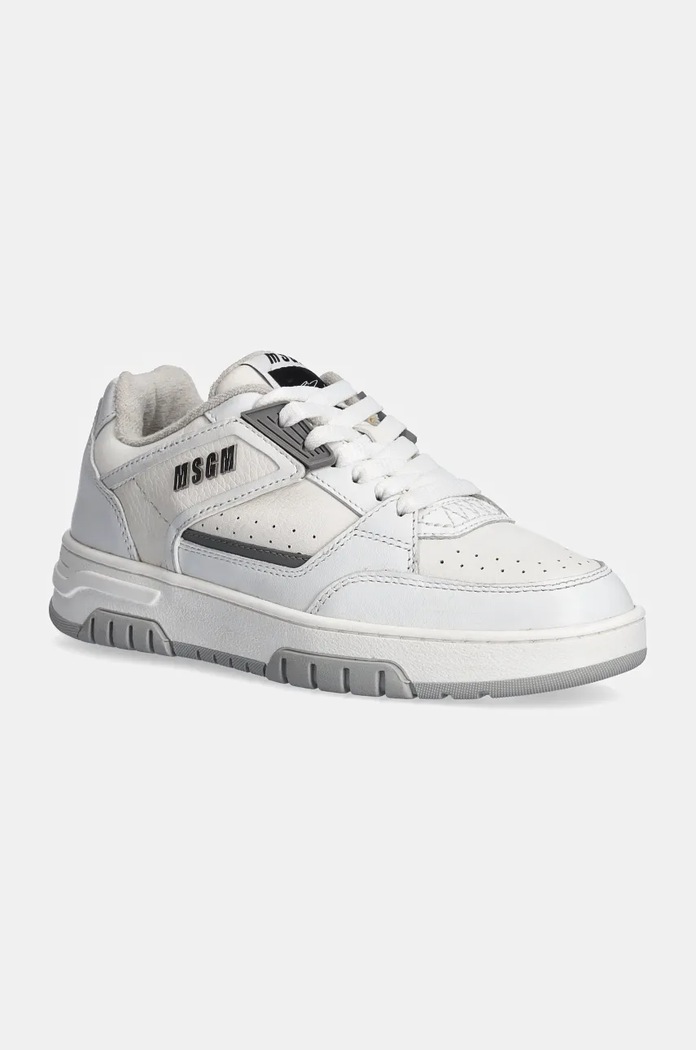 Кожени маратонки MSGM гладка кожа бял 3741MDS604.886.01