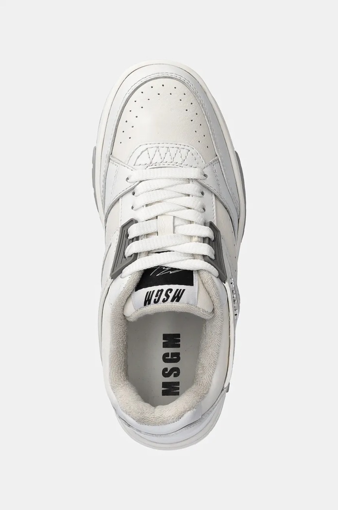 Кожени маратонки MSGM бял 3741MDS604.886.01