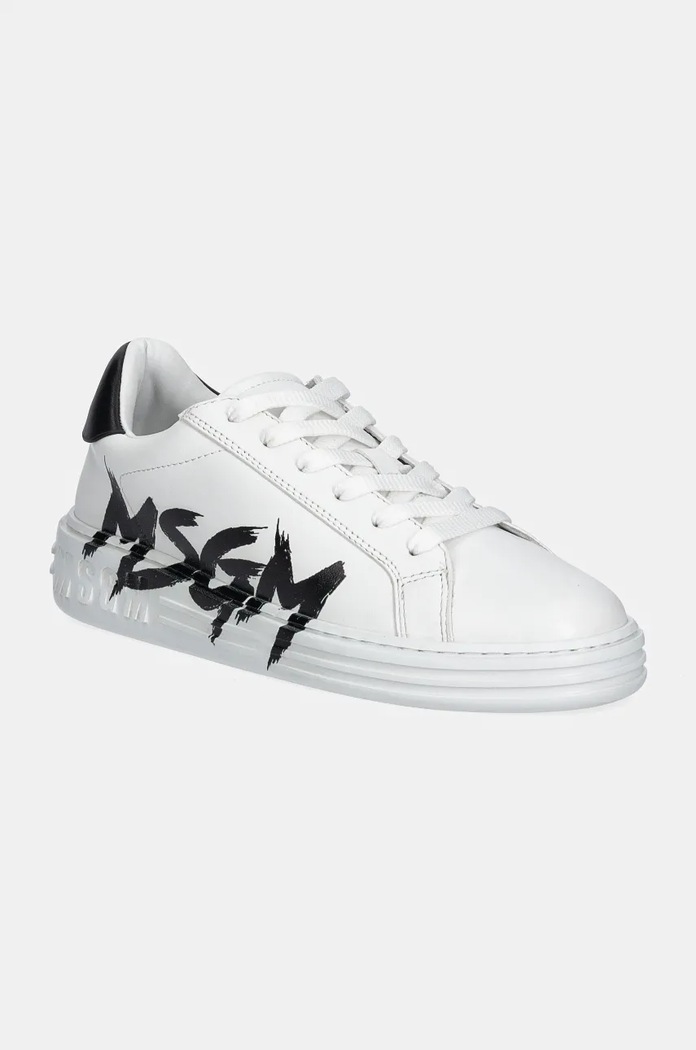 MSGM Sneakers din piele alb 3741MDS506.924.01