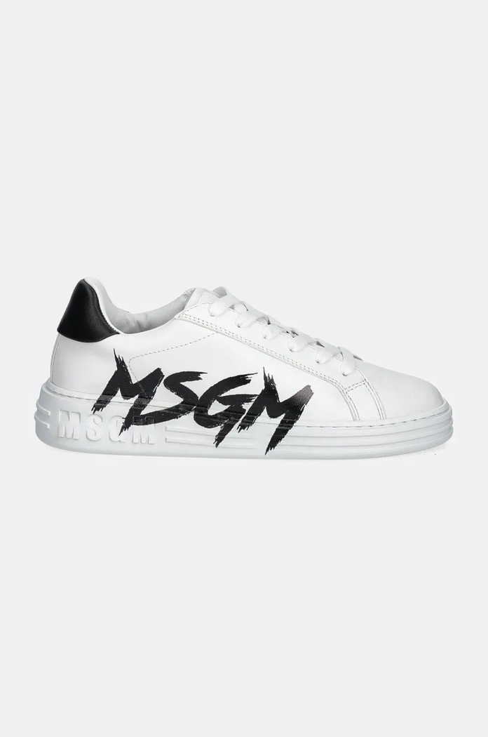 MSGM Sneakers din piele 3741MDS506.924.01 alb AW24