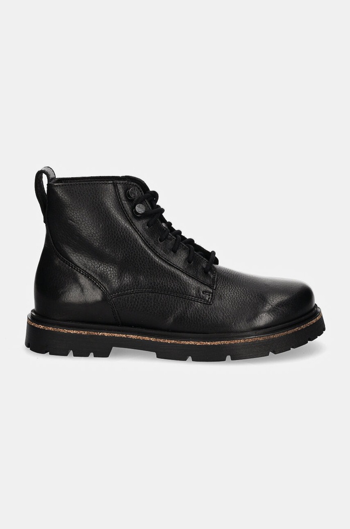 Kožené kotníkové boty Birkenstock Highwood Lace Mid 1028510 černá AW24