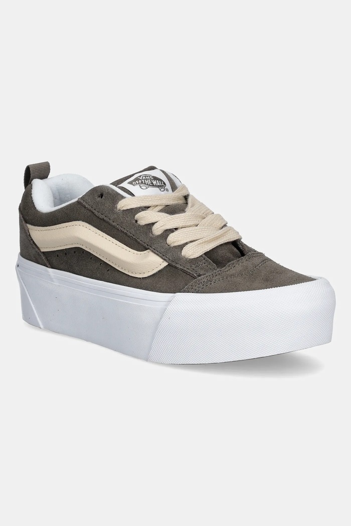 Semišové tenisky Vans Knu Stack platforma hnědá VN000CP69JC1