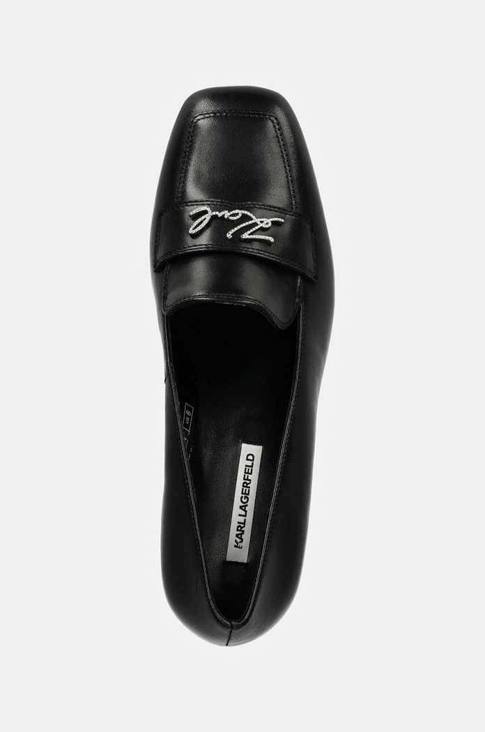 Karl Lagerfeld czółenka skórzane BEATA czarny KL31414.00S