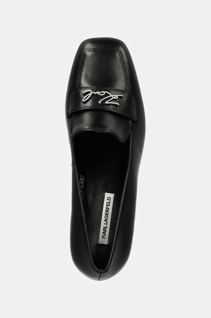 Karl Lagerfeld czółenka skórzane BEATA czarny KL31414.00S