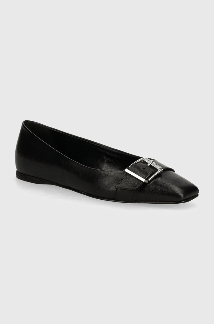 Karl Lagerfeld baleriny skórzane KONNIE czarny KL40184.00S