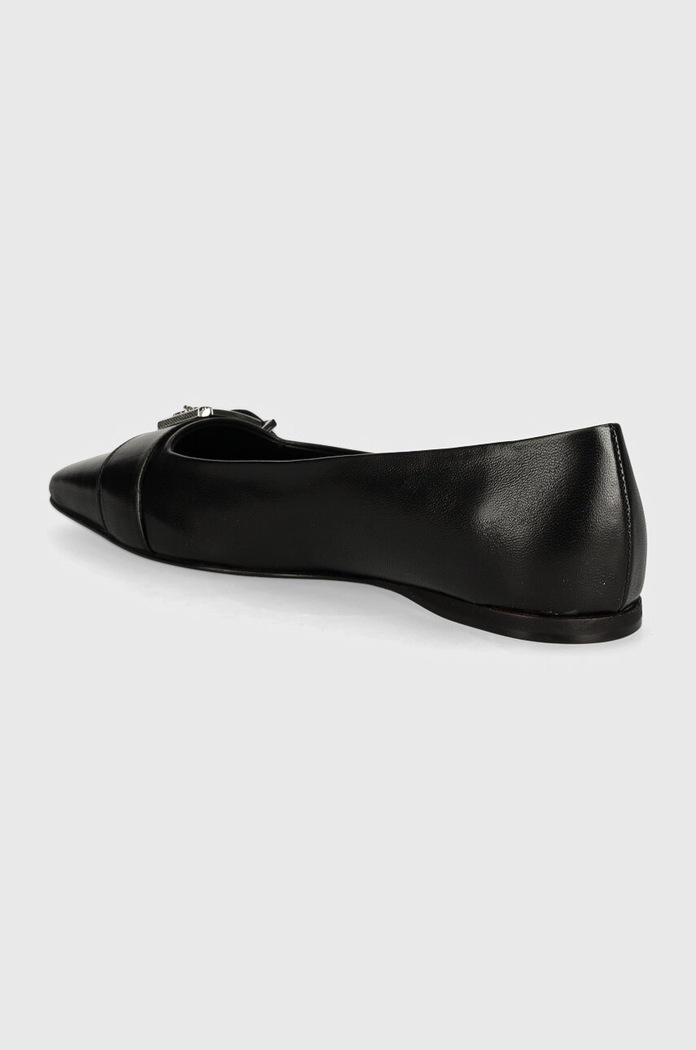 Obuwie Karl Lagerfeld baleriny skórzane KONNIE KL40184.00S czarny