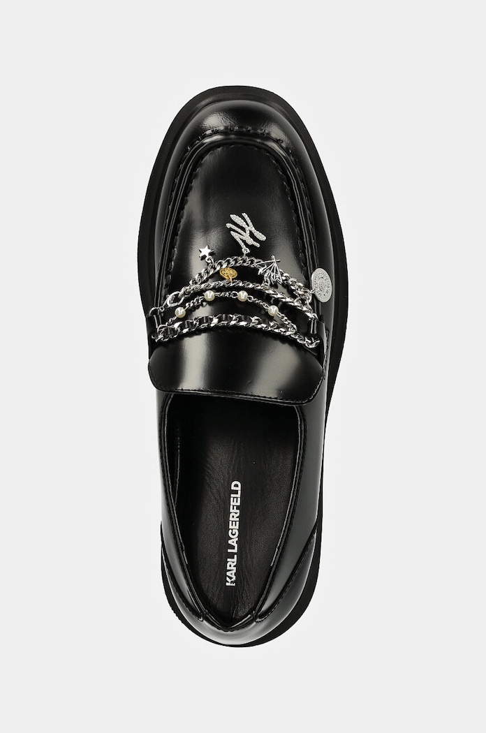 Kožené mokasíny Karl Lagerfeld MACIE černá KL41214.00S