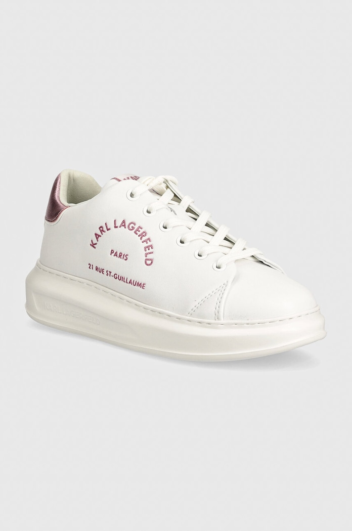 Кожени маратонки Karl Lagerfeld KAPRI Planet friendly бял KL62539F.11P