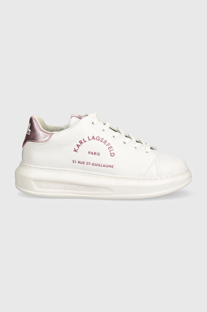 Кожени маратонки Karl Lagerfeld KAPRI KL62539F.11P бял AW24