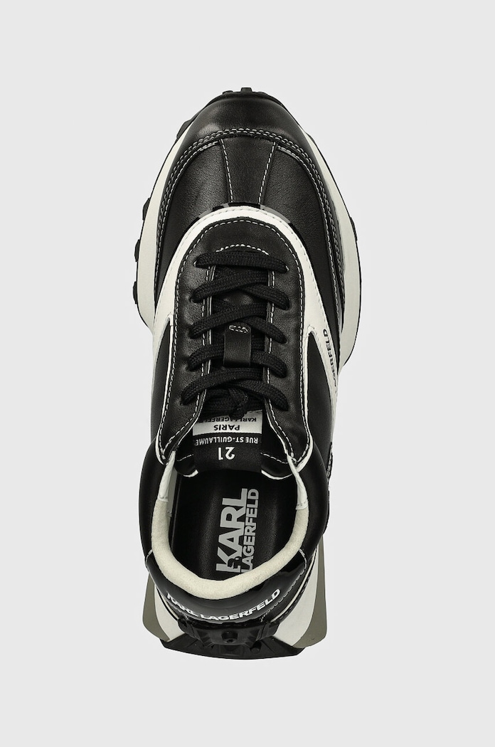Karl Lagerfeld sneakersy skórzane ZONE czarny KL62934.101