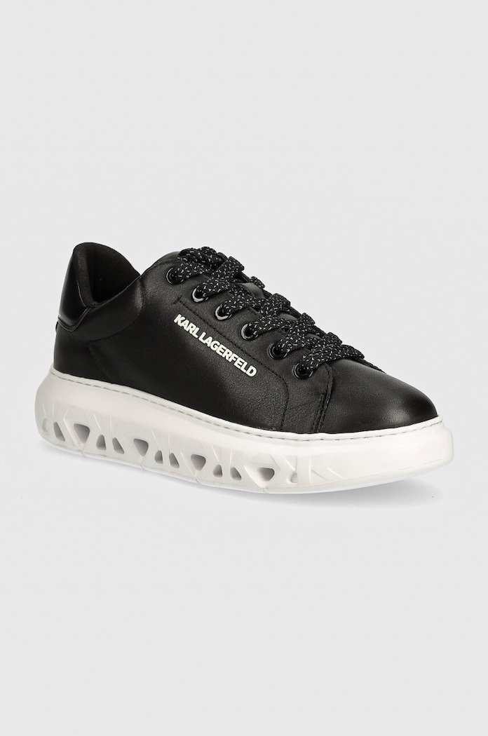 Karl Lagerfeld sneakersy skórzane KAPRI KITE Planet friendly czarny KL64519.000