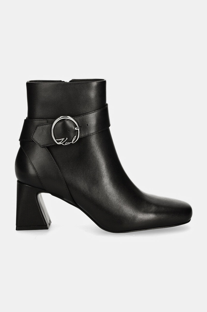 Kožené kotníkové boty Karl Lagerfeld BEATA KL31444.000 černá AW24