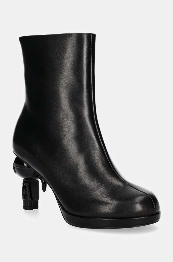 Kožené kotníkové boty Karl Lagerfeld IKON ISLAND nezateplené černá KL39064.000