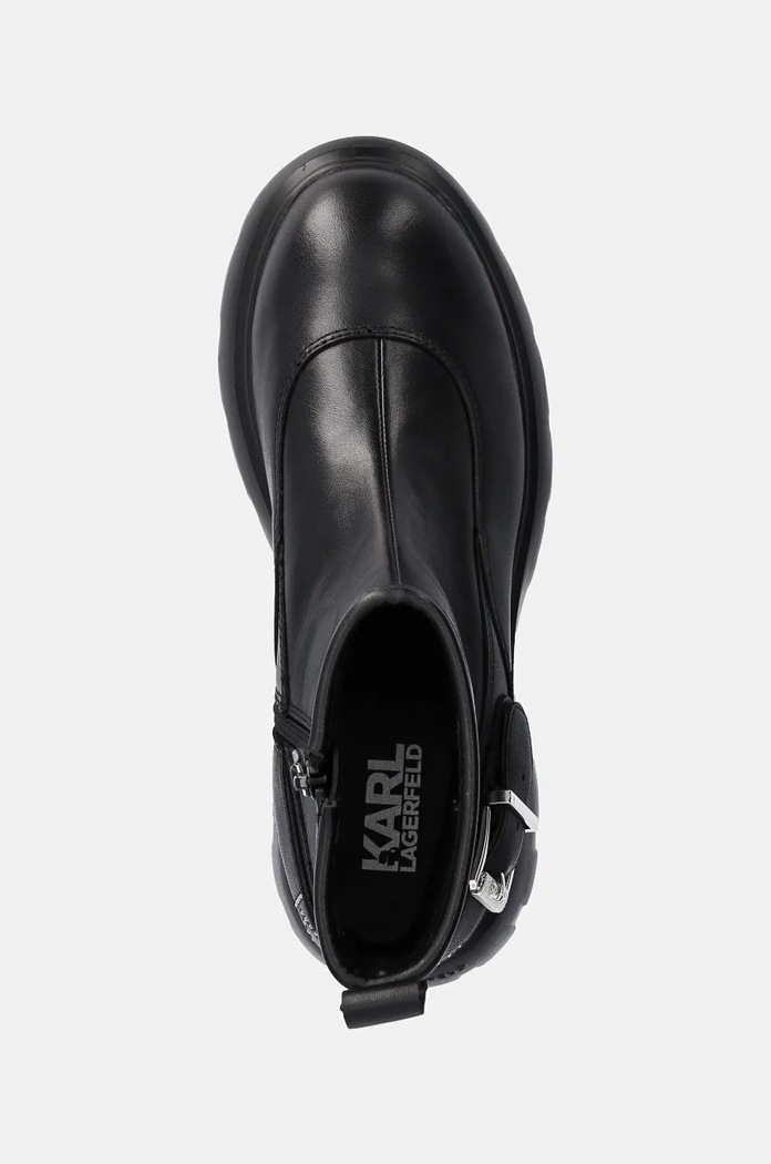 Kožené kotníkové boty Karl Lagerfeld PHOENIX černá KL42165.000