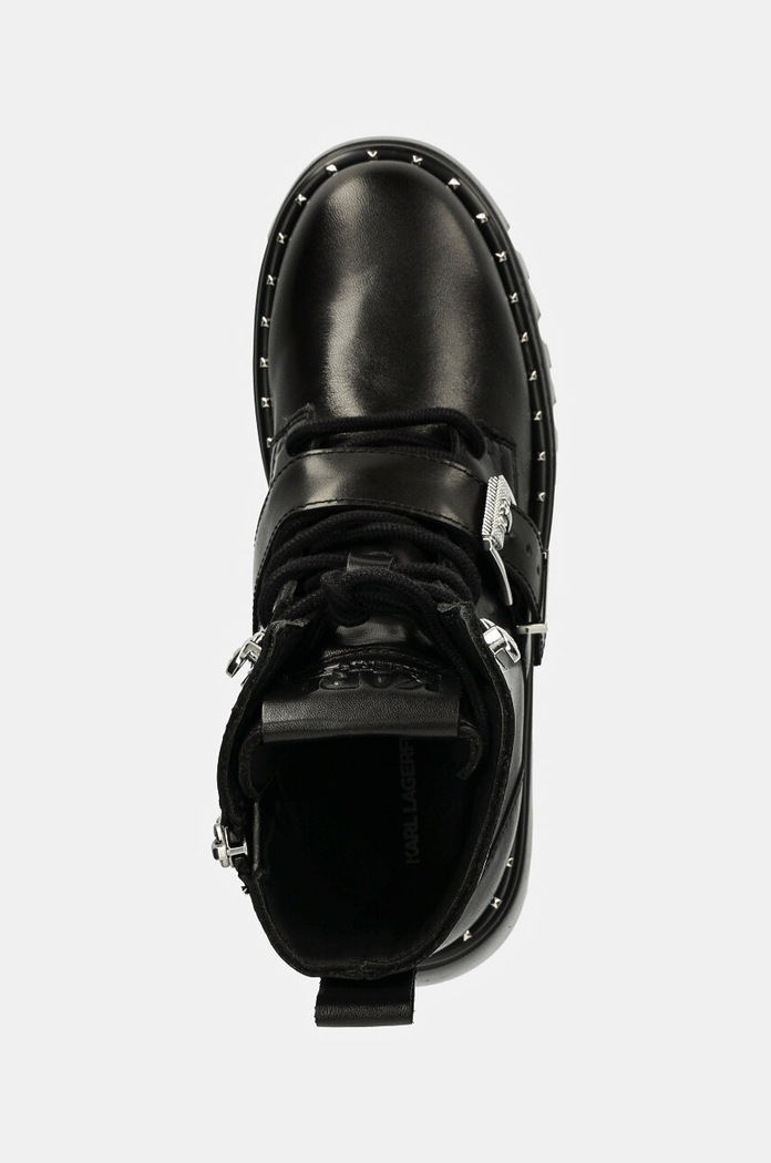 Karl Lagerfeld workery skórzane KOMBAT czarny KL45354.000