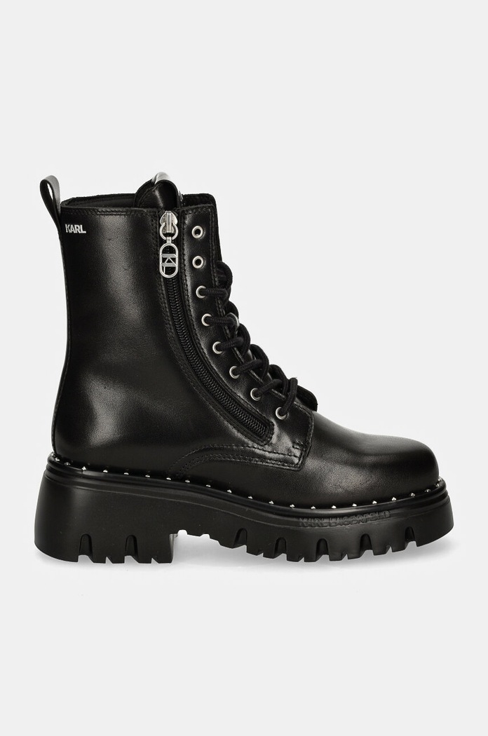 Kožené workery Karl Lagerfeld KOMBAT KL45364.000 černá NC24